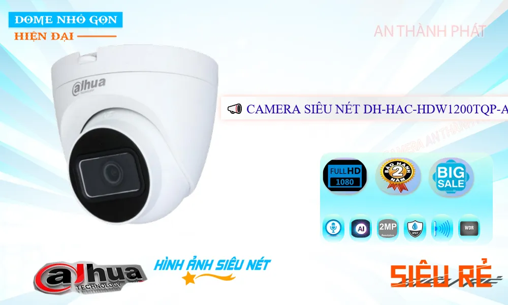 DH-HAC-HDW1200TQP-A Camera  Dahua Trong Nhà Ghi Âm