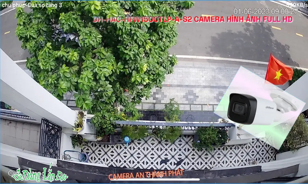 Camera Dahua Ghi Âm 5MP DH-HAC-HFW1500TLP-A-S2