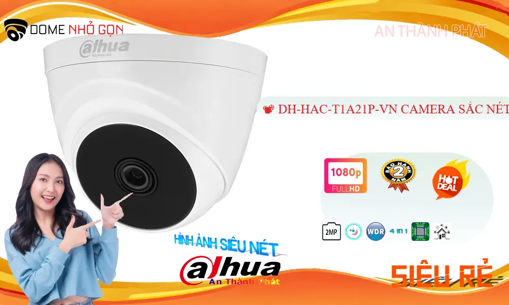 DH-HAC-T1A21P-VN Camera Dahua Ngoài Trời Giá Rẻ