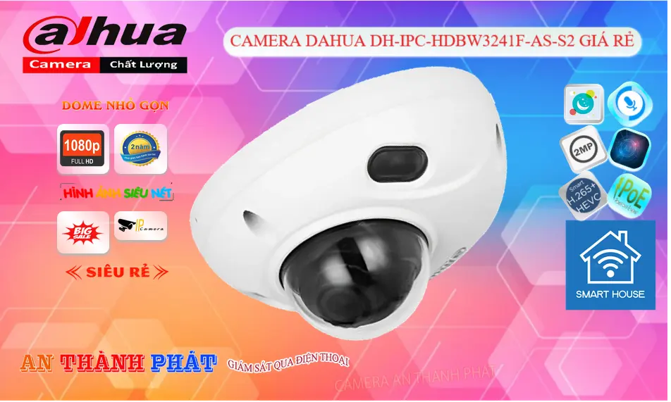 Camera IP Dahua Công Nghệ AI 2MP DH-IPC-HDBW3241F-AS-S2