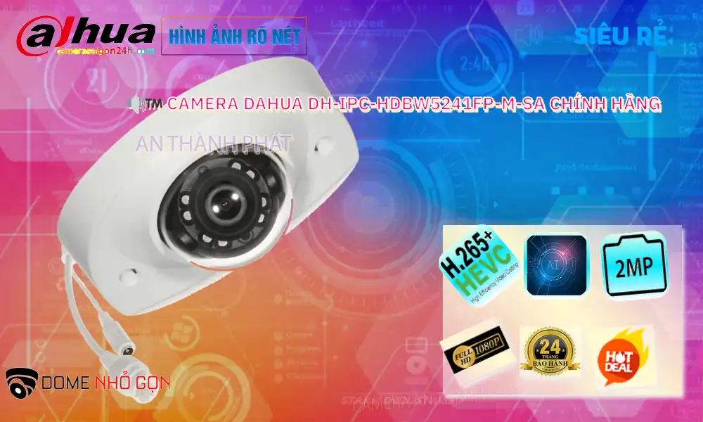 Camera  Dahua DH-IPC-HDBW5241FP-M-SA