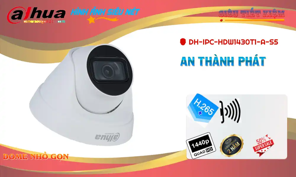 Camera  Dahua DH-IPC-HDW1430T1-A-S5 Giá rẻ