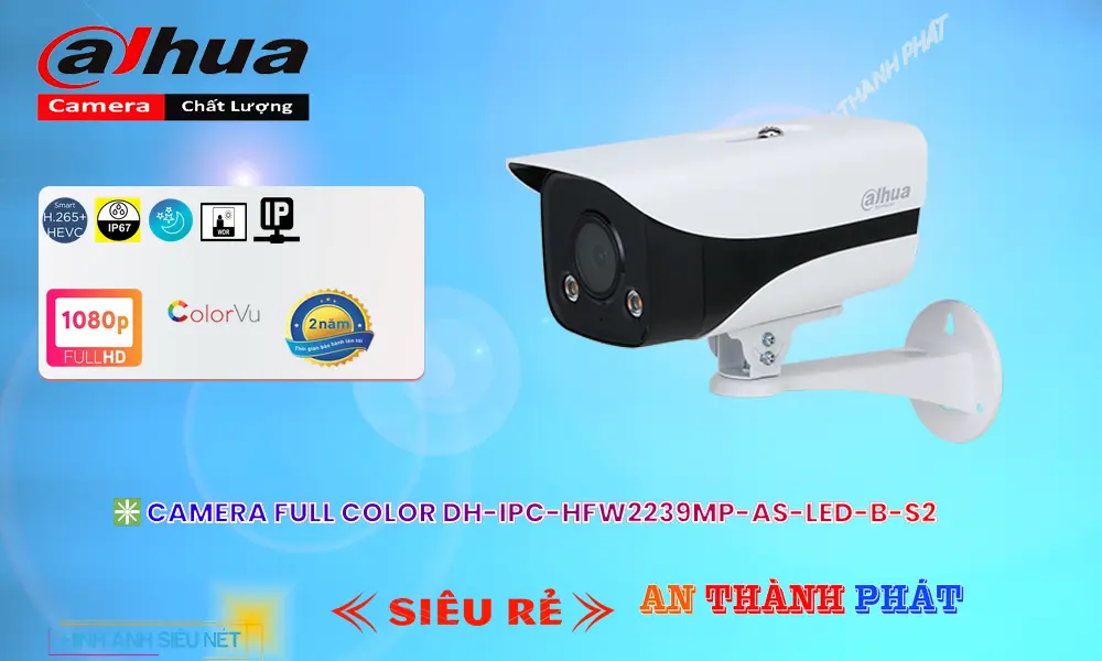 DH-IPC-HFW2239MP-AS-LED-B-S2 Camera IP POE Full Color