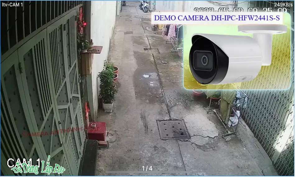 DH-IPC-HFW2441S-S  Camera IP Dahua Ghi Âm Siêu Nét 2K