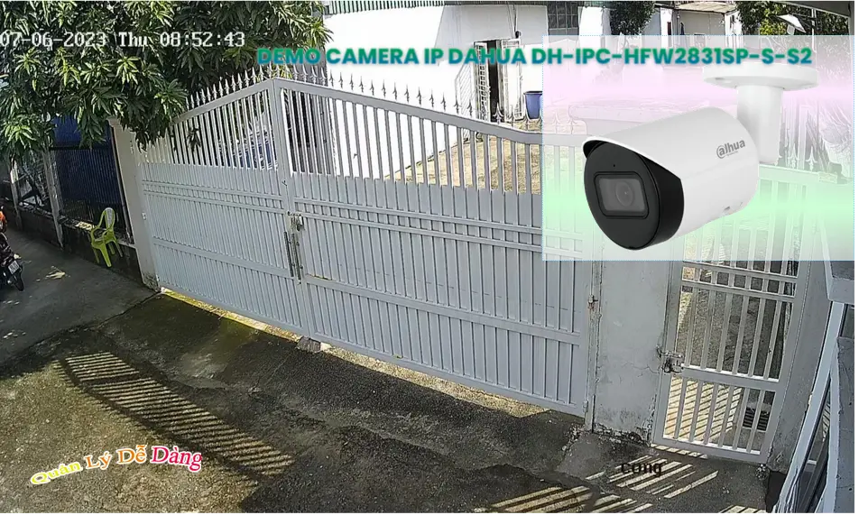 DH-IPC-HFW2831SP-S-S2 Camera IP Ngoài Trời 8MP