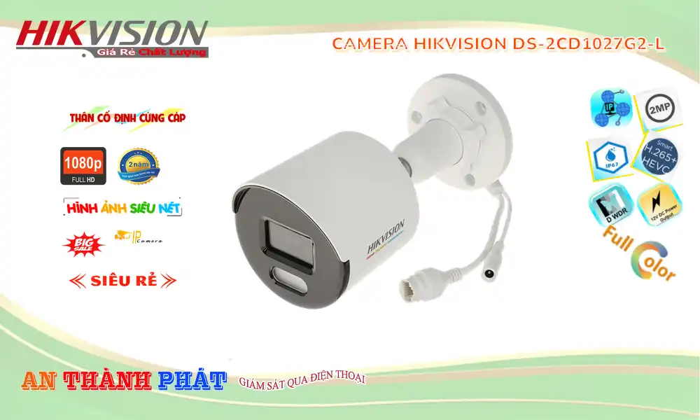 Camera DS-2CD1027G2-L Giá rẻ