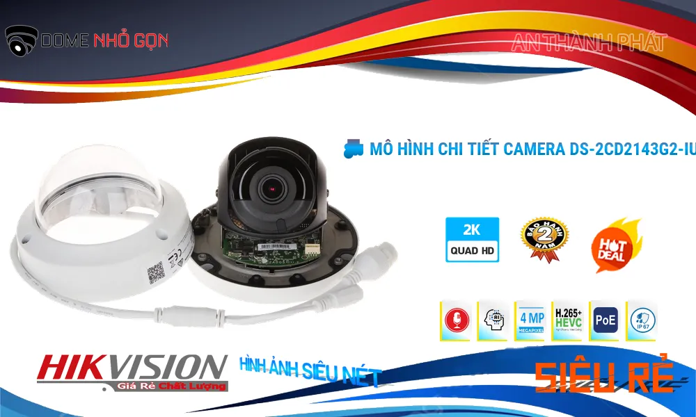 DS-2CD2143G2-IU Camera IP Hikvision 2K