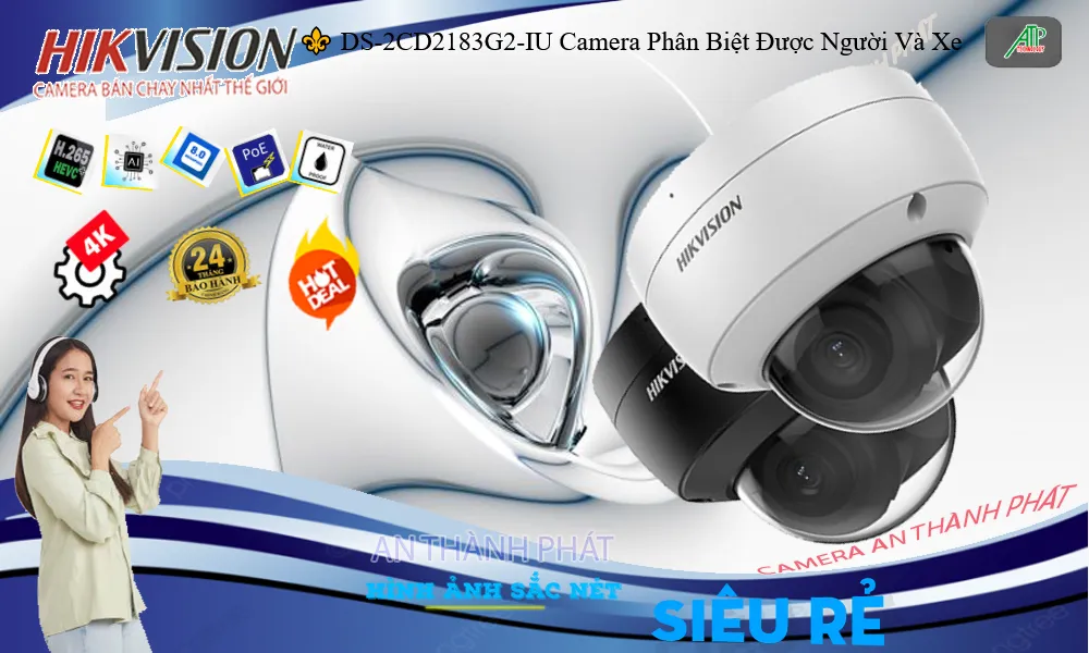 Camera IP  Hikvision 8MP DS-2CD2183G2-IU