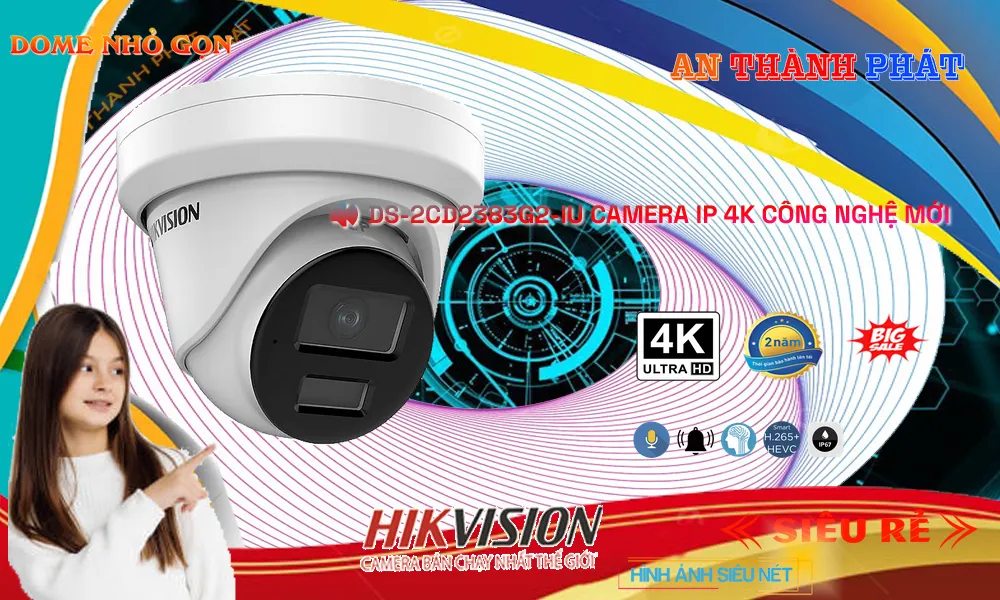 DS-2CD2383G2-IU Camera IP Hikvision 4K
