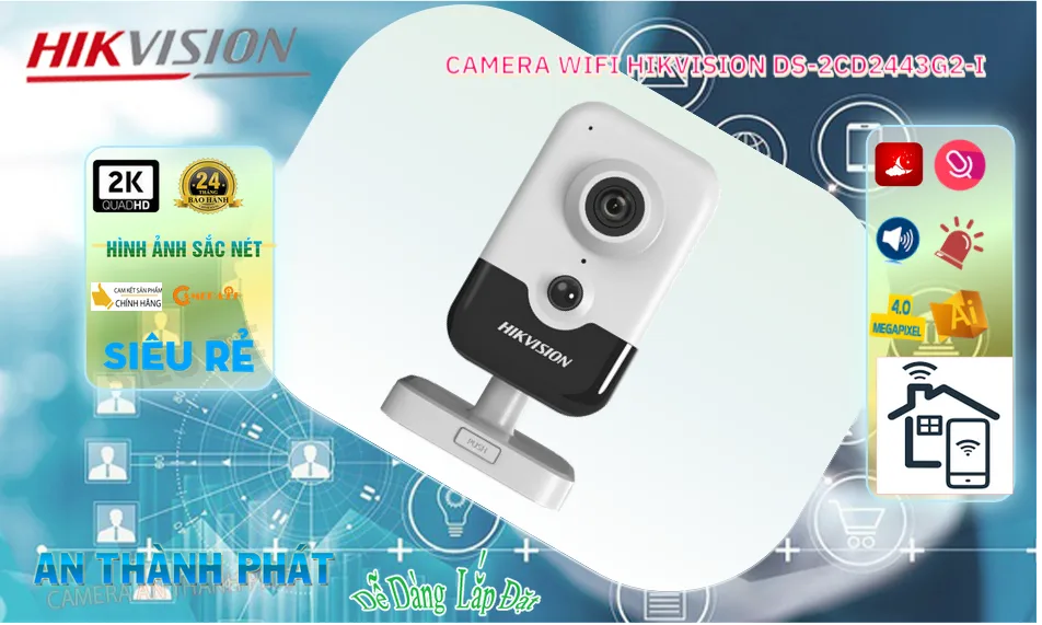 DS-2CD2443G2-I  Camera Wifi Hikvision Cube 4MP
