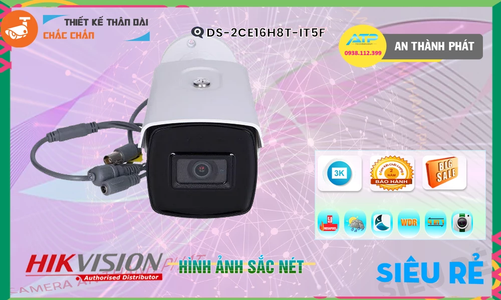 Camera Hikvision DS-2CE16H8T-IT5F  5MP