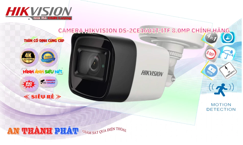 Camera DS-2CE16U1T-ITF  Hikvision 4K