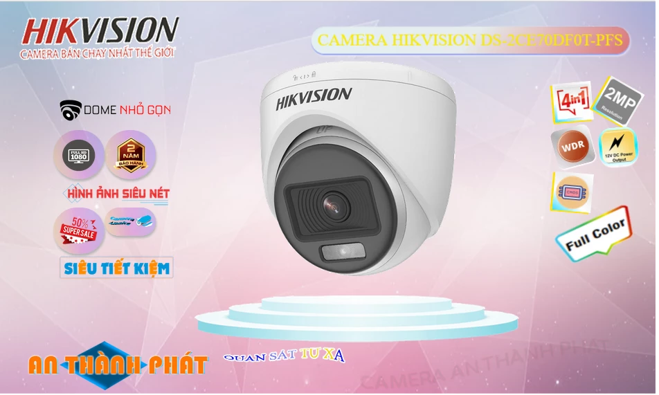 Camera  Hikvision DS-2CE70DF0T-PF Có Màu Ban Đêm
