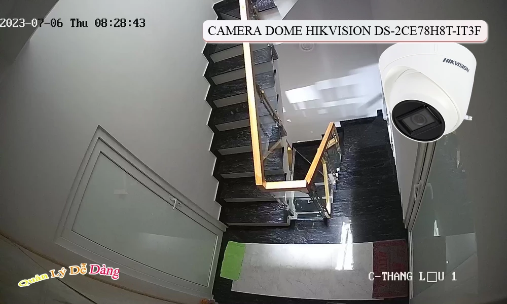 Camera DS-2CE78H8T-IT3F  Hikvision 5MP