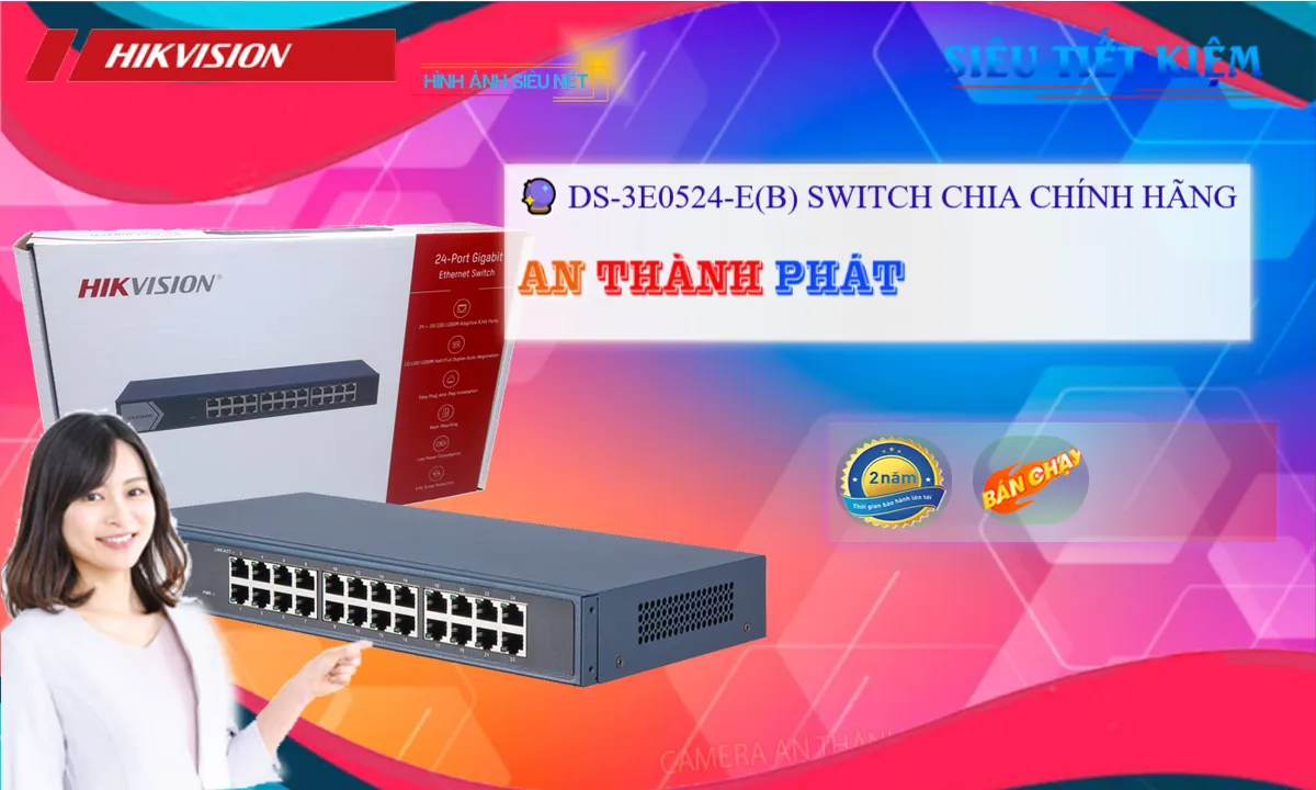 Switch Thiết bị nối mạng  DS-3E1524-EI  Hikvision