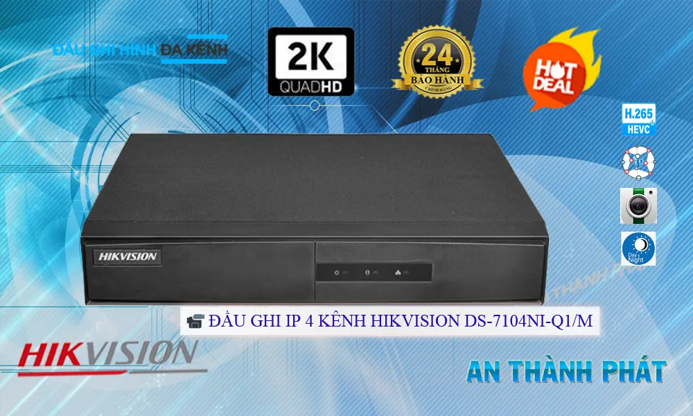 DS-7104NI-Q1/M Đầu Ghi IP Hikvision 4MP