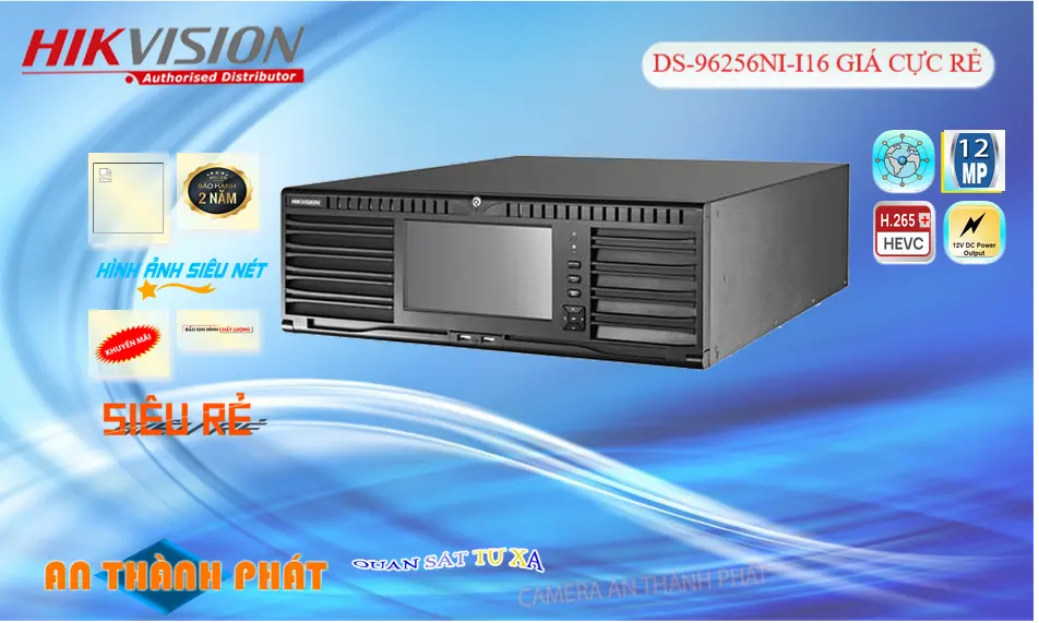 DS-96256NI-I16 Đầu Ghi IP Hikvision 256 Kênh 8MP 16 HDD