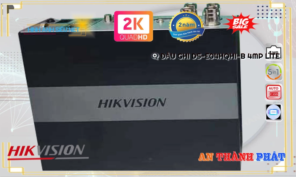 DS-E04HQHI-B Đầu Ghi Hikvision 4 Kênh