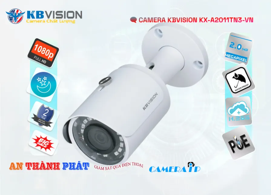 Camera KX-A2011TN3-VN  IP Ngoài Trời Full HD 1080P