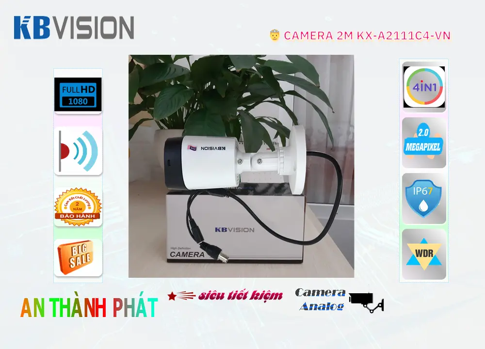 KX-A2111C4-VN Camera Ngoài Trời Giá Rẻ 1080P