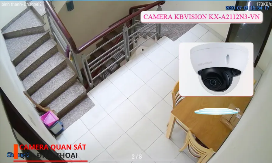 Camera IP KBvision KX-A2112N3-VN 2MP Lắp Trong Nhà