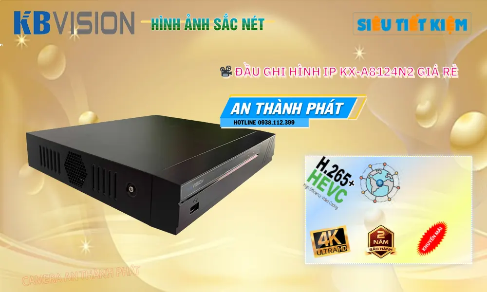 KX-A8124N2 Đầu Ghi Hình IP 4 Kênh Full HD 1080P