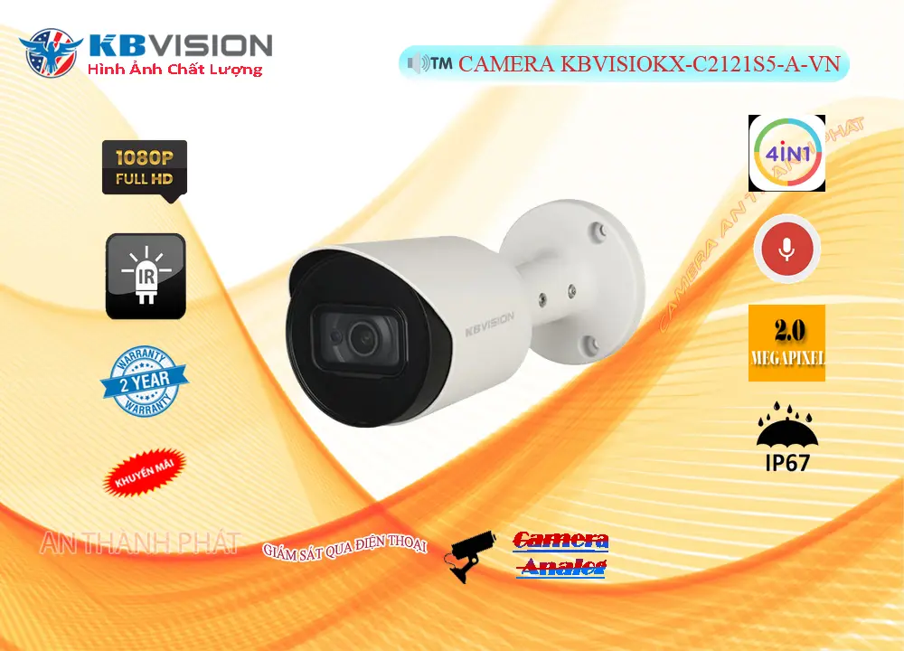 KX-C2121S5-A-VN Camera Ngoài Trời Ghi Âm