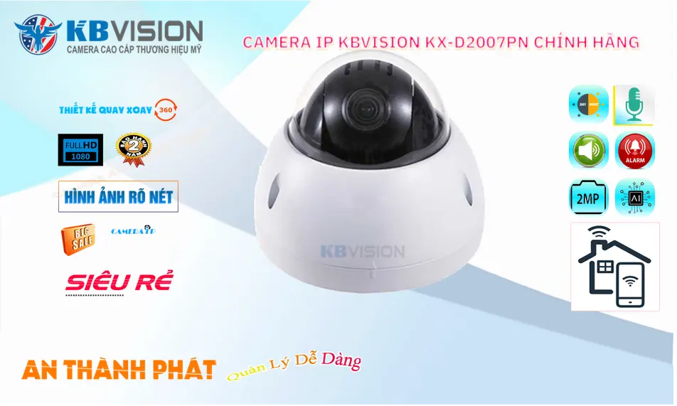 Camera IP KX-D2007PN PTZ Zoom Quang 12X