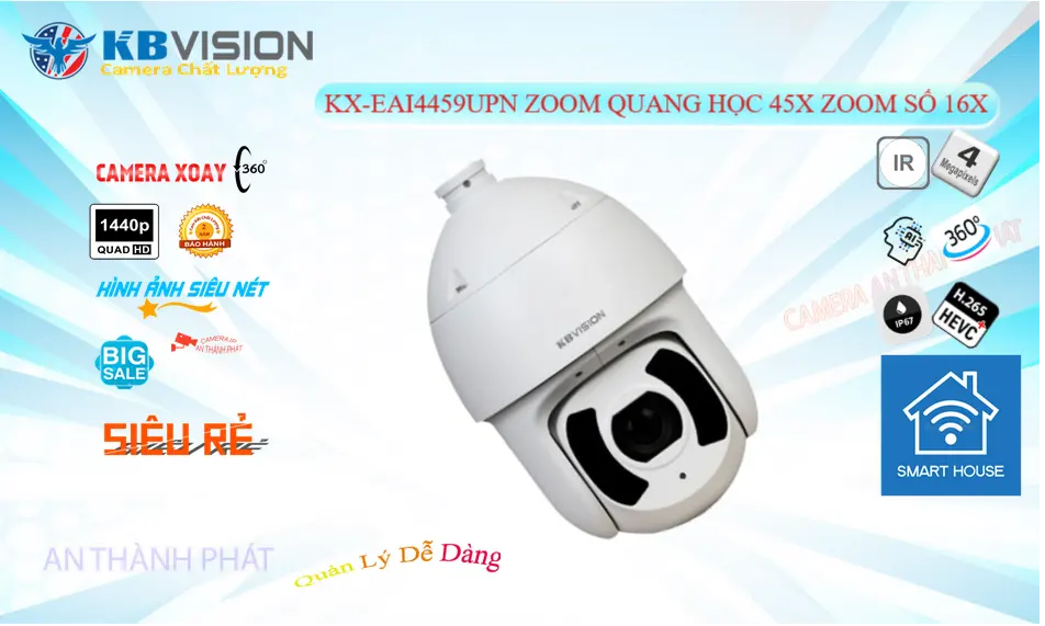 KX-EAi4459UPN Camera IP Speed Dome 2K Zoom Quang 45X