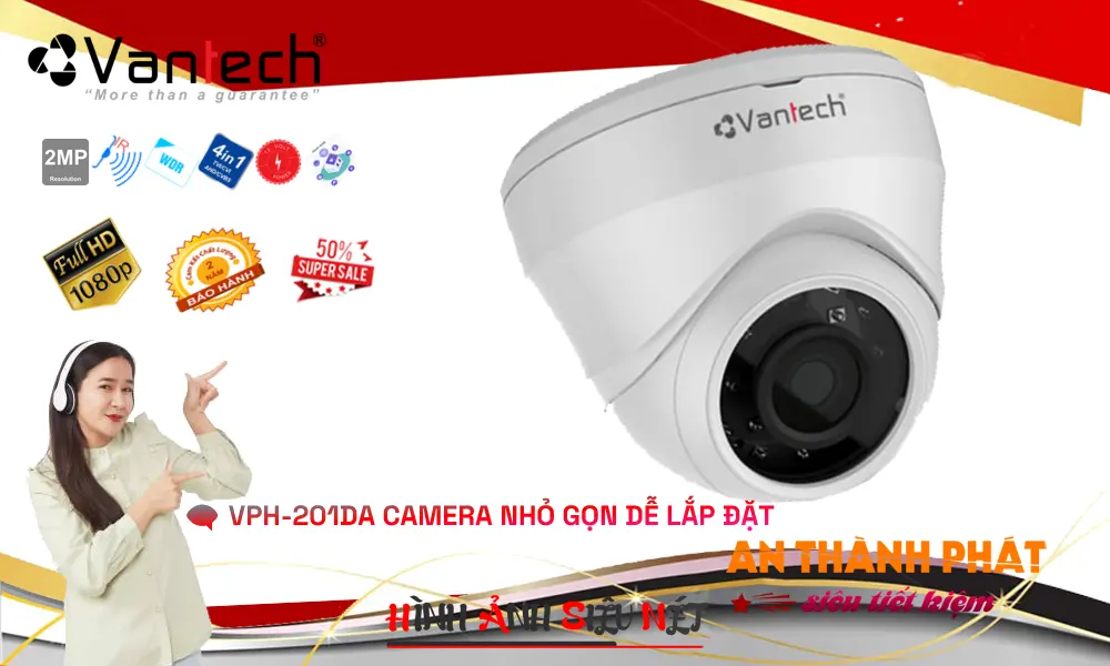 VPH-201DA  Camera Vantech Trong Nhà Giá Rẻ