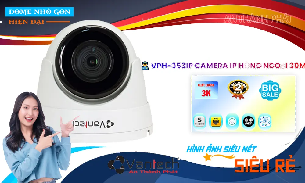 VPH-353IP Camera IP Trong Nhà 5MP