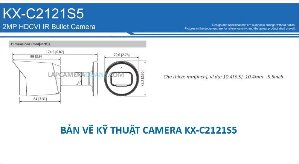 bản vẽ kỹ thuật camera KX-C2121S5