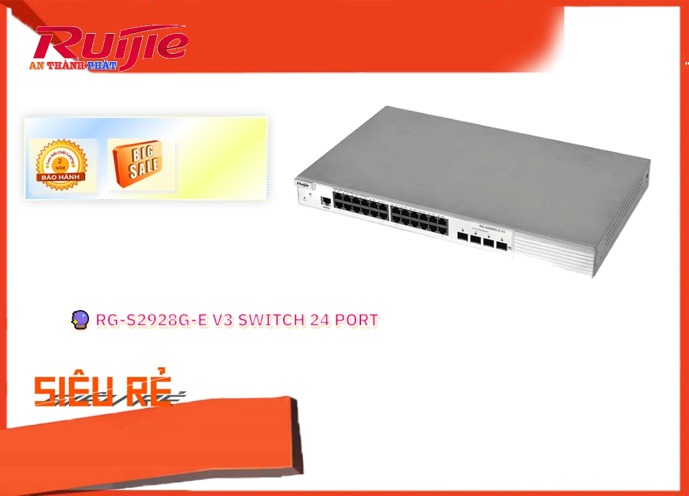 RG-S2928G-E V3 Switch chia mạng Hãng Ruijie RG-S2928G-E V3 Switch chia mạng Hãng Ruijie