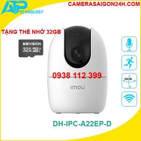 lap camera wifi Imou A22EP giá rẻ chất lượng hình ảnh Full HD hỗ trợ quay xoay 360, đàm thoại 2 chiều, phát hiện chuyển động