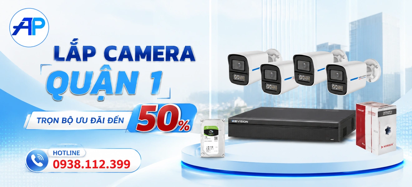 Lắp camera quận 1 trọn bộ giá rẻ không phát sinh ưu đãi đến 50%