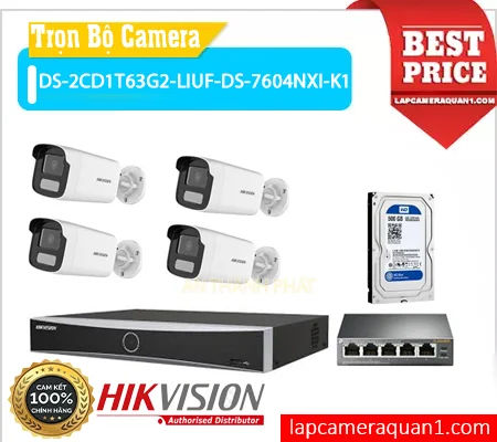 Lắp đặt camera Bộ Camera 6MP Cảm Biến Thông Minh