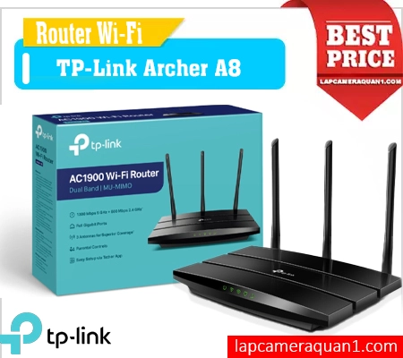 Lắp đặt camera Bộ Phát Wi-Fi TP-Link Archer A8 2 băng Tần
