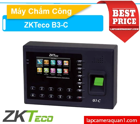 Lắp đặt camera MÁY CHẤM CÔNG VÂN TAY ZKTECO B3-C