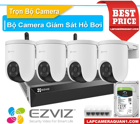 Lắp đặt camera Bộ Camera Giám Sát Hồ Bơi