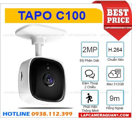 Camera Wifi Không Dây Tapo C100 (2MP), camera quan sát Tapo C100, camera Tapo C100 chính hãng, lắp đặt camera Tapo C100, lắp camera Tapo C100 giá rẻ, camera không dây Tapo C100, camera cube cố định Tapo C100, Tapo C100, C100, camera Tapo C100, 