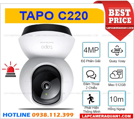 Camera Không Dây Wifi Tapo C220, Camera IP Wifi Không Dây Tapo C220 (4MP), Tapo C220, C220, camera không dây Tapo C220, lắp đặt camera Tapo C220, camera không dây Tapo C220 giá rẻ, lắp camera Tapo C220 chính hãng, camera trong nhà Tapo C220, lắp camera quay xoay 360 Tapo C220, mua camera Tapo C220,