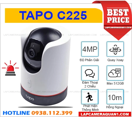 Camera Wifi Không Dây Tapo C225 (4MP), camera không dây Tapo C225, camera quan xoay 360 Tapo C225, lắp đặt camera Tapo C225, Tapo C225, C225,, camera quan sát Tapo C225, lắp camera Tapo C225 giá rẻ, camera chính hãng Tapo C225, camera trong nhà Tapo C225,