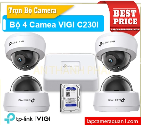 Bộ Camera Gia Đình VIGI Giá Rẻ, Bộ camera vigi gia đình, bộ 4 camera VIGI C230I, lắp bộ camera Ip giá rẻ, lắp bộ camera gia đình, Bộ camera chống nước tốt, bộ camera vigi C230I, C230I, NVR1104H-4P,