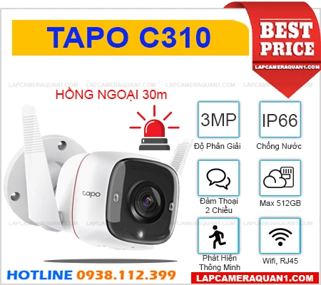 Camera Wifi Không Dây Tapo C310, Camera Wifi Ngoài Trời Tapo C310 (3MP), camera ngoài trời Tapo C310, Tapo C310, C310, lắp đặt camera Tapo C310, camera Tapo C310 giá rẻ, lắp camera Tapo C310 chính hãng, camera không dây Tapo C310, camera wifi Tapo C310 giá rẻ, mua camera Tapo C310, dịch vụ lắp camera Tapo C310,