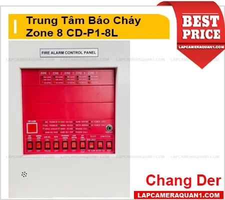 Lắp đặt camera Trung Tâm Báo Cháy 8 Zone CD-P1-8L