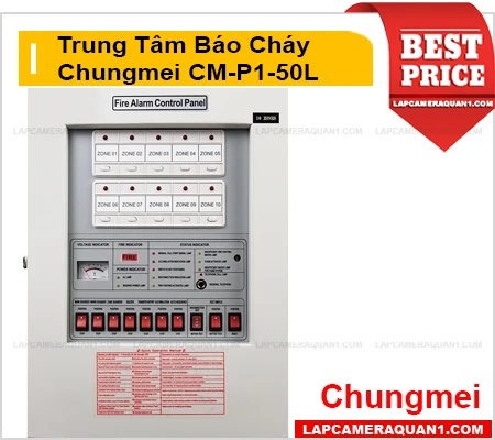 Lắp đặt camera Trung Tâm Báo Cháy 50 Zone Chungmei CM-P1-50L