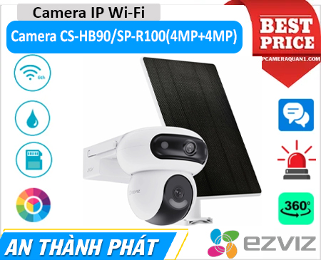 Lắp đặt camera Camera Ngoài Trời Ezviz CS-HB90/SP-R100(4MP+4MP)