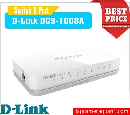 Lắp đặt camera Switch 8 Port D-Link DGS-1008A
