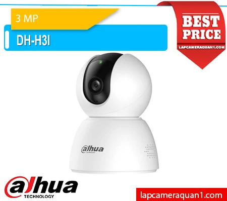 camera Dahua DH-H3I, camera IP WiFi Dahua 3MP, camera quay quét Dahua trong nhà, camera WiFi Dahua đàm thoại 2 chiều, camera chính hãng