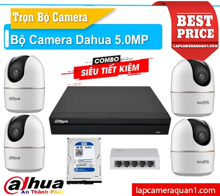 Lắp camera quận 1, Bộ Camera Gia Đình Độ Phân Giải 5.0MP
